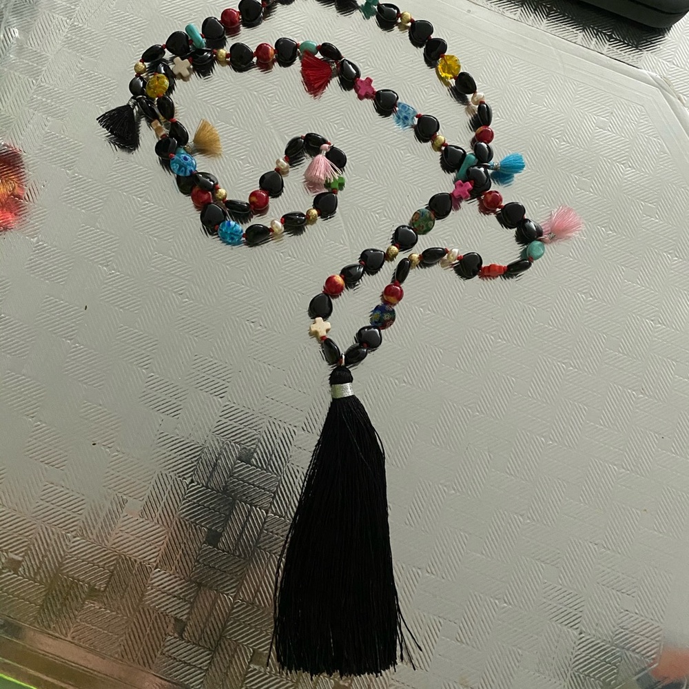 Handmade Necklace long with tassel